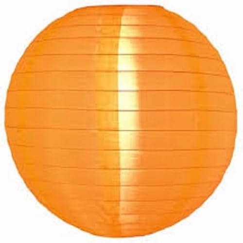 5 x Orange Lampions Nylon 35 cm Wetterfest Outdoor Garten Lampions
