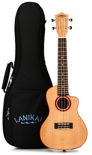 Lanikai FM-CETC Akustik-Elektrische Konzert-Ukulele aus Ahorn
