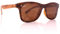 glozzi Sonnenbrille Damen Holz Polarisiert und Entspiegelt UV400 Braun mit Holzbügeln aus Zebrano und Brillenetui aus Kork