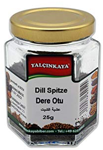 Yalçinkaya - Dillspitzen - 25g - Gewürz im Glas - gerebelt und getrocknet - Feine Dill Spitzen