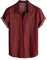 VATPAVE Herren Sommer Tropische Hemden Kurzarm Aloha Hawaii Hemden 3X-Large Weinrot