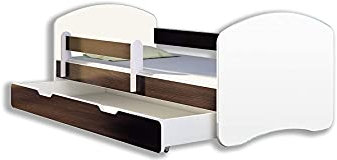 BDW Kinderbett Jugendbett mit Einer Schublade und Matratze Holz WENGE 140x70 || BESTPREIS ||