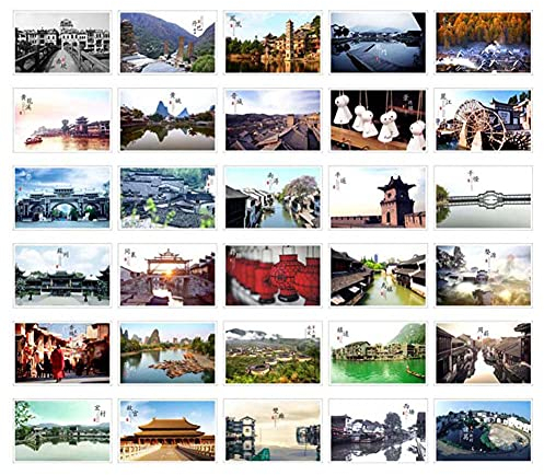30 PCS Schöne China Klassische Landschaft Postkarte Künstlerische Retro Fotopostkarten