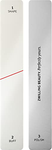 ZWILLING Lima Pulidora para el Cuidado Óptimo de las Uñas, 3 superficies granuladas, Blanca