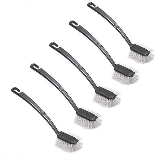 Spülbürste Reinigungsbürste Küchenbürste mit Schaber Abwaschbürste Bürste Geschirrbürste (Grau 5 Stück)
