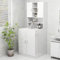 Tidyard Meuble de Machine à Laver Meuble de Rangement Machine a Laver Meuble WC pour Laver Robuste et Durable Blanc Brillant 70,5x25,5x90 cm