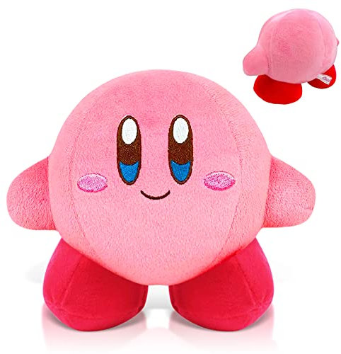 WAIMXDAO Kirby Kuscheltier, Plüschtier Stofftier, Anime Spiel Weiche Schlafkissen für Kinder Geburtstag Geschenk Spielzeug (Rosa)