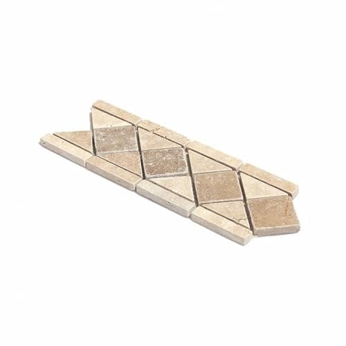 Listel Travertin Mix Light/Noce 10x29x1 cm
