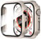 Diruite 2 Pezzi Cover per Apple Watch Series 6/5/4/Series SE 2/SE 40mm Vetro Temperato Pellicola Protettiva,PC Rigido Case Protettiva Ultrasottil Custodia,Acciaio Titanio,40mm