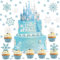 HOWAF Frozen Tortendeko, Cake Topper Geburtstag Schloss Schneeflocken, Schneeflocke Konfetti Kuchendekoration für Happy Birthday Mädchen