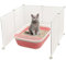 VCEPJH Cat Litter Box Enclosure Splash Guard Extra Large High Wall Pee Shields DIY Privacy Screen for Litterbox Barriers L24 xW22.8xH15.7 in White (Kitty Boxes Not Included)