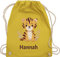 Turnbeutel Rucksack - Süße Wildtiere Tiger - Unisize - Gelb - tigermotiv personalisierte tiermotiv tiger, geschenke motiv personalisieren