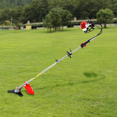 GramStudio Desbrozadora de gasolina, 2 tiempos, 52 cc, desbrozadora, cortacésped, gasolina, cortasetos, para agricultura, incendios forestales, jardinería