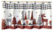 heimtexland ® Tenda decorativa natalizia, 45 x 120 cm, motivo gnomo a quadri, opaca, tipo 651