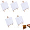 5 Stück Mini Staffeleien mit Leinwand, Mini Staffelei Set, 10 x 10 cm Leinwand, mit 8 x 15 cm Staffelei Kleine, für Display, Fotos, Visitenkarten, Fotoalben, Poster Foto Memo, Malhandwerk