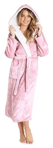 CityComfort Vestaglia da Donna Invernale in Pile (Rosa Chiaro, M)