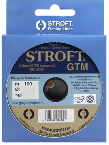 STROFT GTM Monofile Angelschnur, hochwertig, 100 m x 0,12 mm