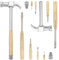 OLYCRAFT 2 Set 6 in 1 di martello e cacciavite in metallo Set multifunzionale di mini martello in metallo Piccolo martello multiutensile con martelli per riparazioni domestiche - Argento Oro