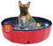 CACSPS Faltbarer Hundepool, 81,3 x 20,3 cm, Übergröße, Hartplastik, tragbarer Schwimmbad für Hunde, Katzen und Kinder, Welpen, Badewanne, zusammenklappbar, Kinderpool (rot)
