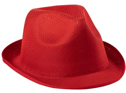 TIENDA EURASIA - Sombreros Fiesta | Pack 5 Sombreros para Fiesta Divertidos | 9 Colores Vivos | Medida 27 x 22 x 11 cm | Sombreros para Eventos, Fiestas, Despedidas, Bodas | (Rojo)
