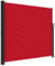 vidaXL Seitenmarkise, Wandmarkise mit PU-Beschichtung, Sichtschutz für Balkon Terrasse Garten, Windschutz Markise, Ausziehbar Rot Polyester