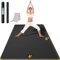CAMBIVO Yogamatte XXL, Yoga Matte 183cm x 122cm x 10mm, Trainingsmatte Fitnessmatte Extra-Dick, Breite Sportmatte Rutschfest, TPE Gymnastikmatte mit Handtuch, für Pilates, Gym, Zuhause, Workout