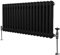Radiateur Traditionnel à Double Colonne 300 x 832 mm, Chauffage Moderne Horizontal en Acier au Carbone Noir Mat, Cuisine Salon Salle de Bain [Brosse, Attaches Murales & Supports INCLUS]