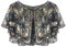 XDGBGFN 20er Jahre Schal Abendumhang, Ein Schal Abendkleid mit Pailletten, Retro Kostüm Accessoires für Abschlussball, Party, Hochzeit (Schwarzes Gold)