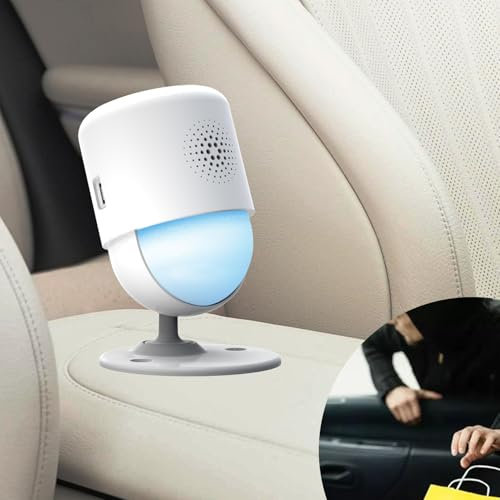 Motion Sensor Alarm with Siren Wireless Pir Door Alarm Battery Operated Door Bell Indoor with 130dB Adjustable Shed Alarm for Home/Garage/Van/Shed/Shop