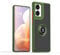 XINYEXIN Cover per Motorola Moto G85, Traslucida Custodia Antiurto Antigraffio con Supporto Anello a 360°, PC + TPU Bumper Case - Army Green