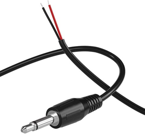 Unifizz 3Pcs 6FT Replacement 3.5mm Male Plug to Bare Wire Open End TS 2 Pole Mono 1/8 3.5mm Plug Jack Connector Audio Cable Repair