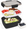 Bugucat Lonchera de 2000 ml, contenedor para llevar con bandeja de 4 compartimentos, cuenco de ensalada con recipiente para aderezo, recipientes de preparación de comidas para llevar,