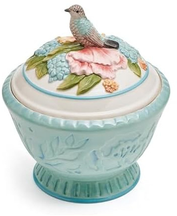 Fitz and Floyd Meadow Cookie Jar, 9 Inch