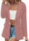 Veste de costume pour femme avec manches à un bouton pur, Gris rose pâle, Taille Unique