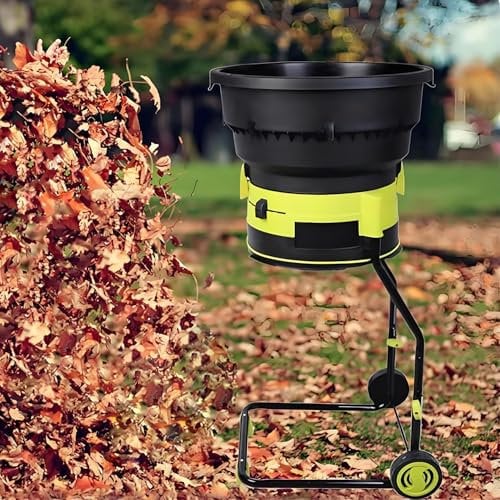 2500W Electric Leaf Mulcher Shredder, Garden Shredder Crusher, 8000rpm Leaves Chippers, Funnel Diameter 54CM, Shredders and Mulchers with Wheels and Storage Bag