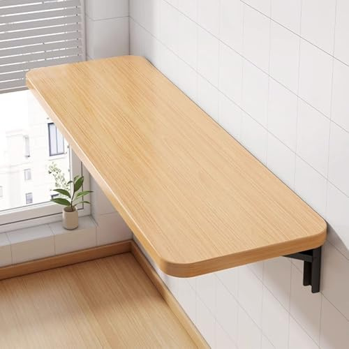 cdpdmai Wandklapptisch, Wandtisch Klappbar, Faltbar Holz Wandregal Computer-Schreibtisch, Klapptisch Esstisch, für die Wand Bartisch, Klappbar zur Wandmontage, für Küche Wohnzimme(Size:100 * 40CM)