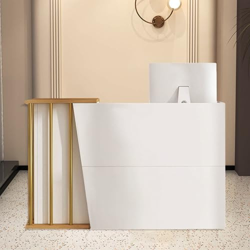 CBPTTM Kassentheke Schmal Einzelhandel, Empfangstheke Rezeption, Empfangstresen für Praxis, Reception Desk Salon, Rezeptionstheke für Schönheitssalons Salon Lobby Geschäft B 120 cm B 120cm