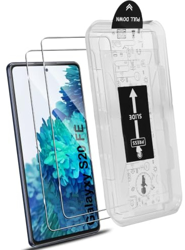 Lutree pour Samsung Galaxy S20 FE 5G Verre Trempé, 2 Pièces 9H Dureté HD Installation Automatique Protection écran, Alignement Précis, Anti-Rayures [Installation Facile] Protecteurs d'écran