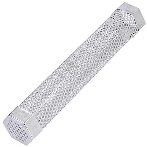 Smoke Tube For Pellet Smoker, Stainless Steel Portable Hex Stable Barbecue Smoke Generator Pipe Smoker Box For Cold Hot Smoking Grilled Foods (30.6CM* 5CM)