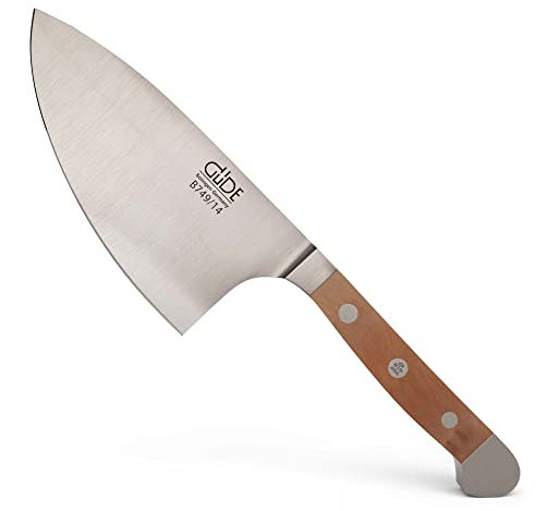 GÜDE Solingen - Kräutermesser Shark geschmiedet, 14 cm, Birnenholz, ALPHA BIRNE, Doppelkropf, Handmade Germany