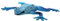 Rep Pals - Blauer Giftpfeil Dunkler Frosch, Dehnbares Spielzeug von Deluxebase. Super Dehnbare Tierrepliken, die Sich echt anfühlen, ideal für Kinder