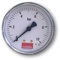 Schläfer 0930160 | Hydraulisches Manometer Anschluss Axial G1/4 0-10 bar Skala 63 mm für Luft-Wasser-Heizungssysteme Hydraulische Druckanzeige, Manometer für Gdruckminderer