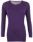 WearAll Ladies Long Sleeve T-Shirt Top Womens Plus Sizes - Purple - 14