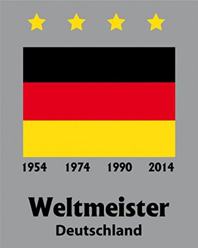 1art1 Fußball Poster Deutschland Weltmeister 1954, 1974, 1990, 2014 Plakat | Bild 50x40 cm