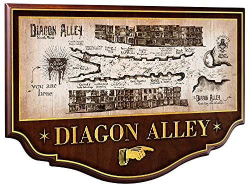 The Noble Collection Diagon Alley Wall Plaque, Mehrfarbig, 28 x 43 cm, NN7058