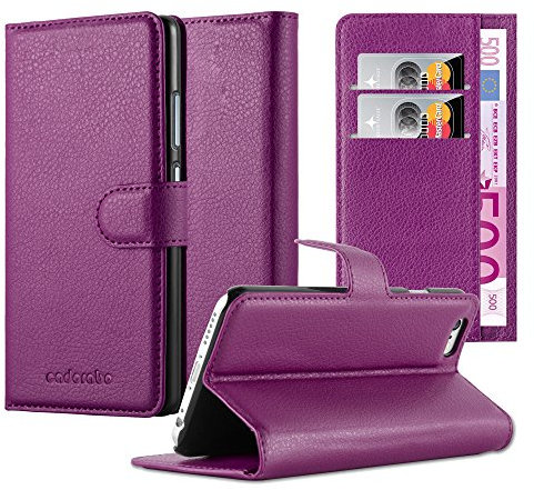 Cadorabo Hülle kompatibel mit Apple iPhone 6 / 6S Handyhülle aus Premium Kunst Leder Flip Klappbare Stoßfeste Magnetische [Standfunktion] [Kartenfächern] Cover Hülle für iPhone 6 / 6S Tasche in Lila