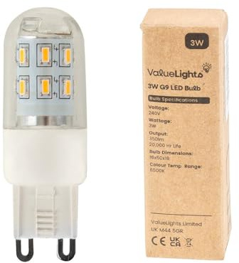 MiniSun | 3W High Power Energy Saving G9 LED Light Bulbs | LED Bulbs, Home Décor & Improvement Essential | Pack of 10 | 300 Lumens [3000K Warm White]