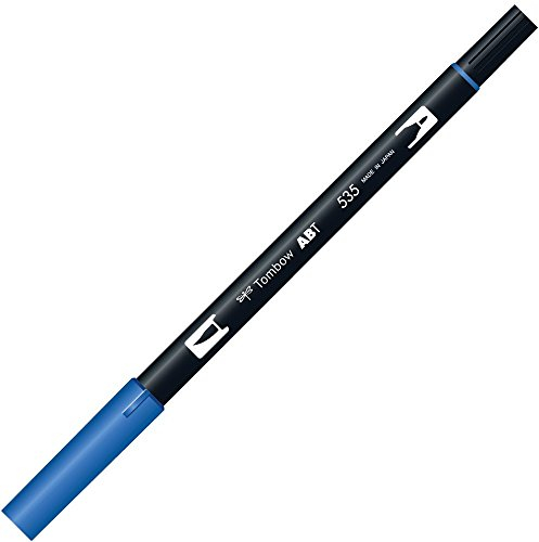 Tombow 535 Dual Brush Fasermaler, Blau, 6 Stück