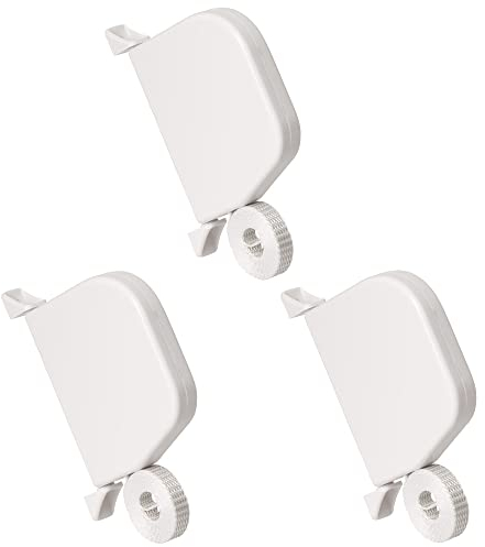 Rollwin 3x Rolladen Gurtwickler Aufputz - aus Deutschland - 155mm Lochabstand Weiß Mini Rollladen Aufwickler mit 5m Gurt 14mm inklusive Rolladengurt