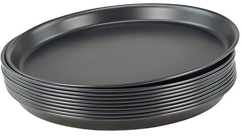 10 teglie per pizza rotonda in lamiera blu, Ø 30 cm, qualità professionale